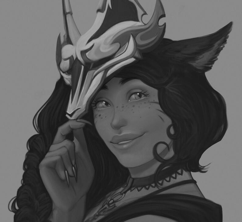 Headshot (Painted Black & White)